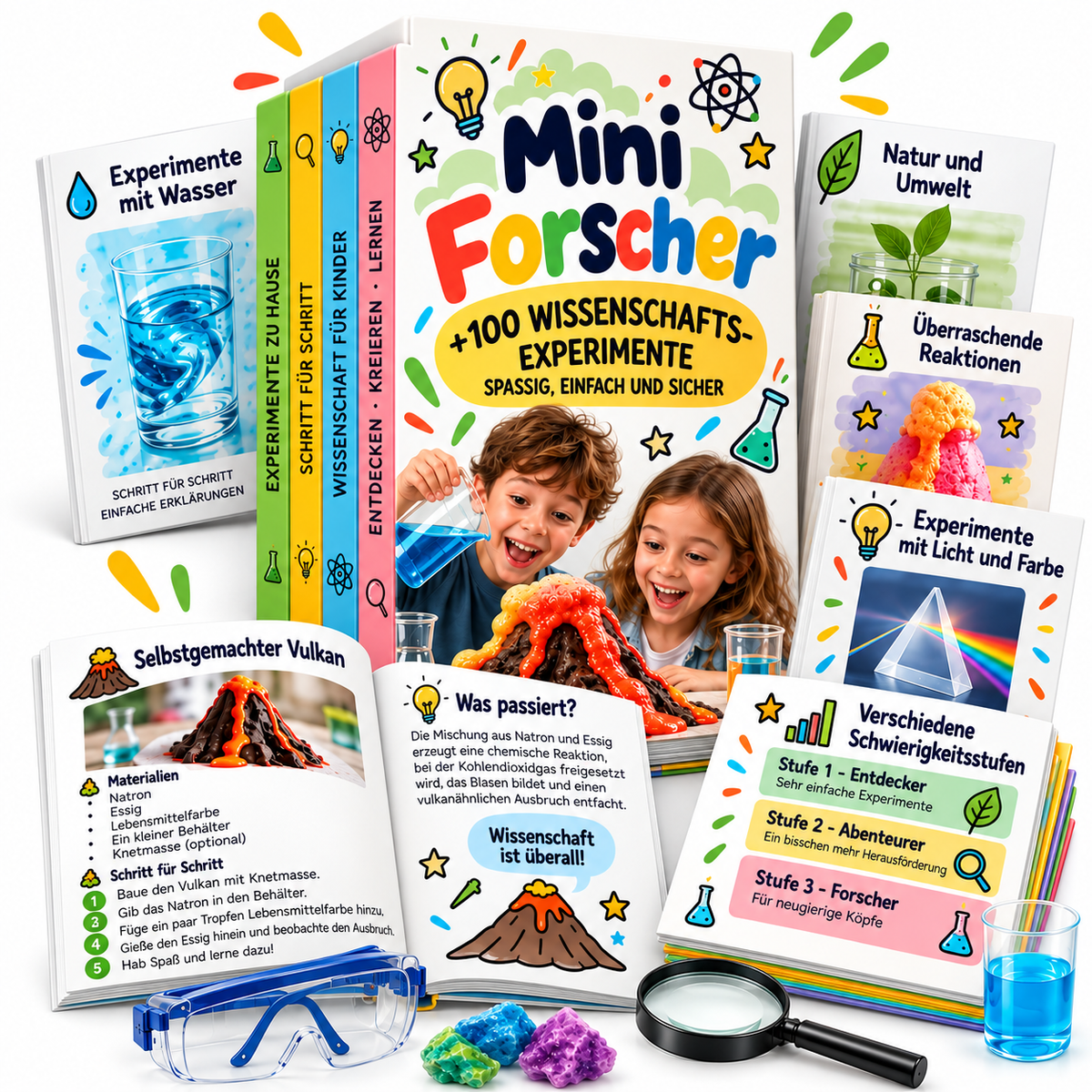 +100 Lustige, Einfache und Sichere Experimente für Kinder